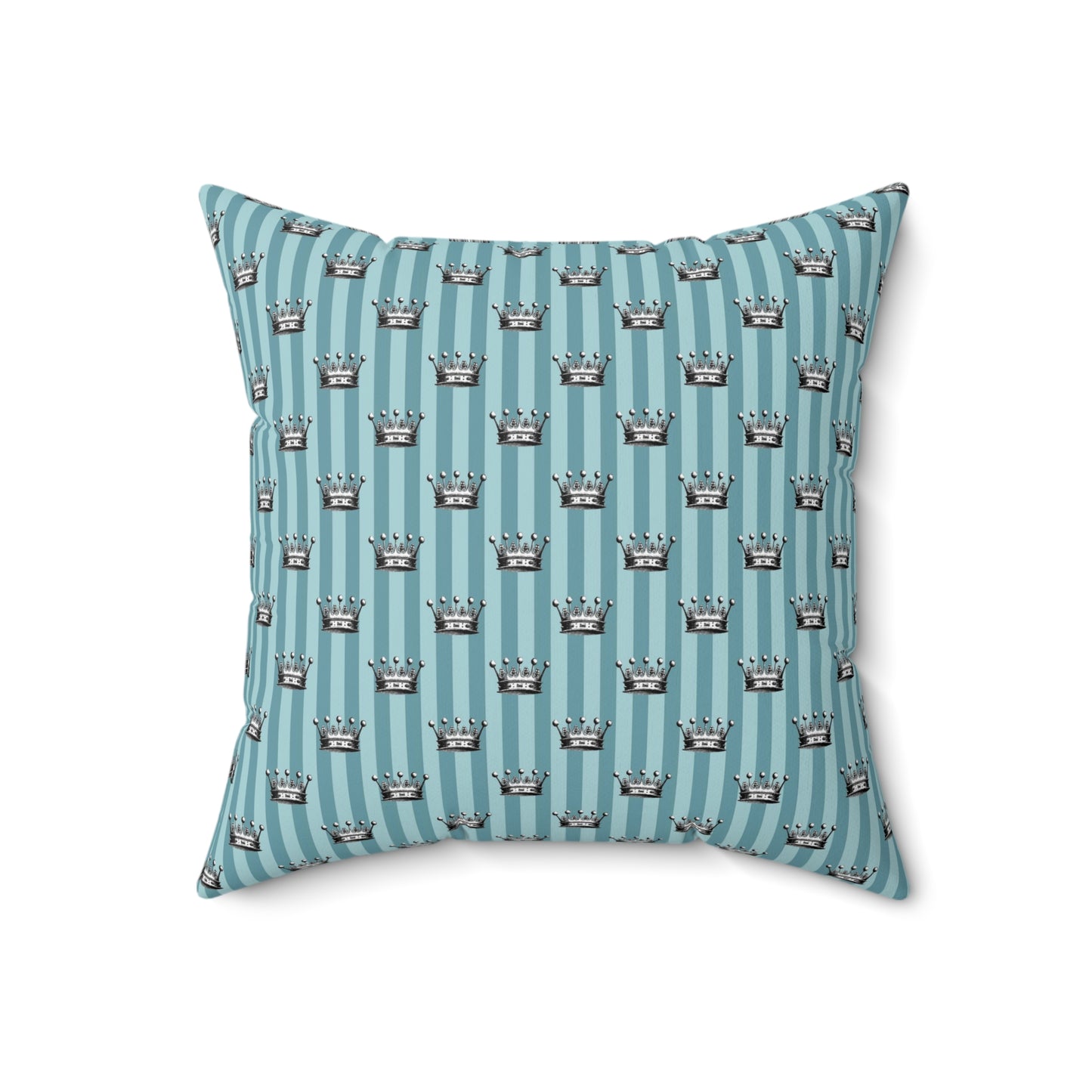 Teal Paris Pattern 22 - Faux Suede Square Pillow