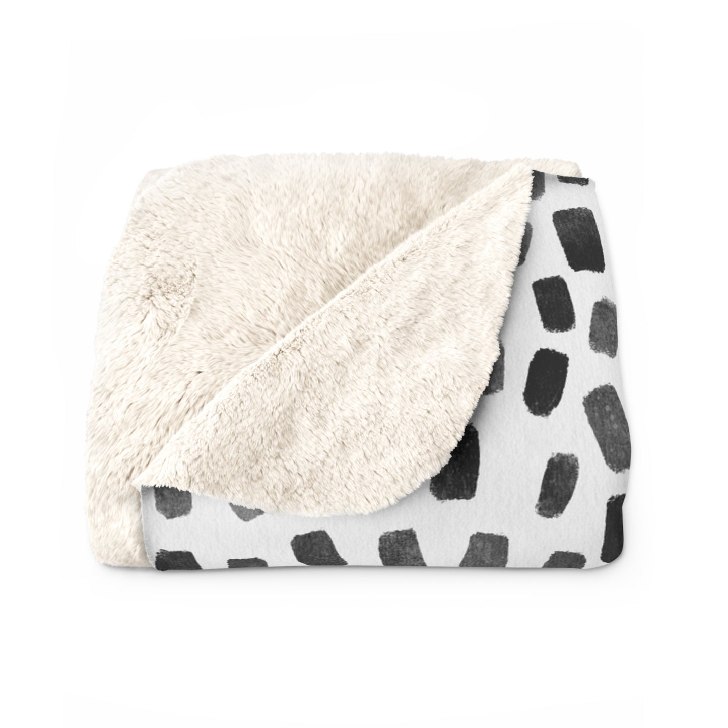 Black Watercolor 11 - Sherpa Fleece Blanket