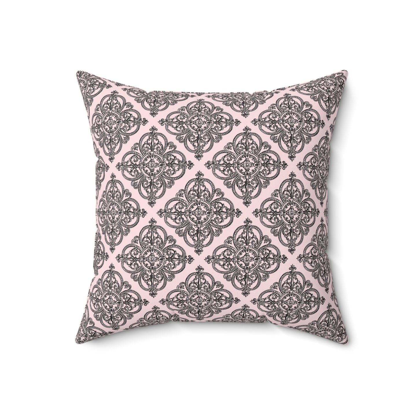Pink Paris Pattern 4 - Faux Suede Square Pillow