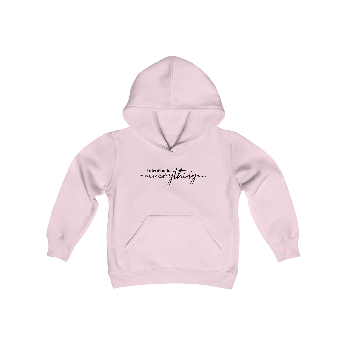 Intention is Everything - Believe in Yourself - Self Love - Self Acceptance - Inspire - Youth Heavy Blend Hooded Sweatshirt