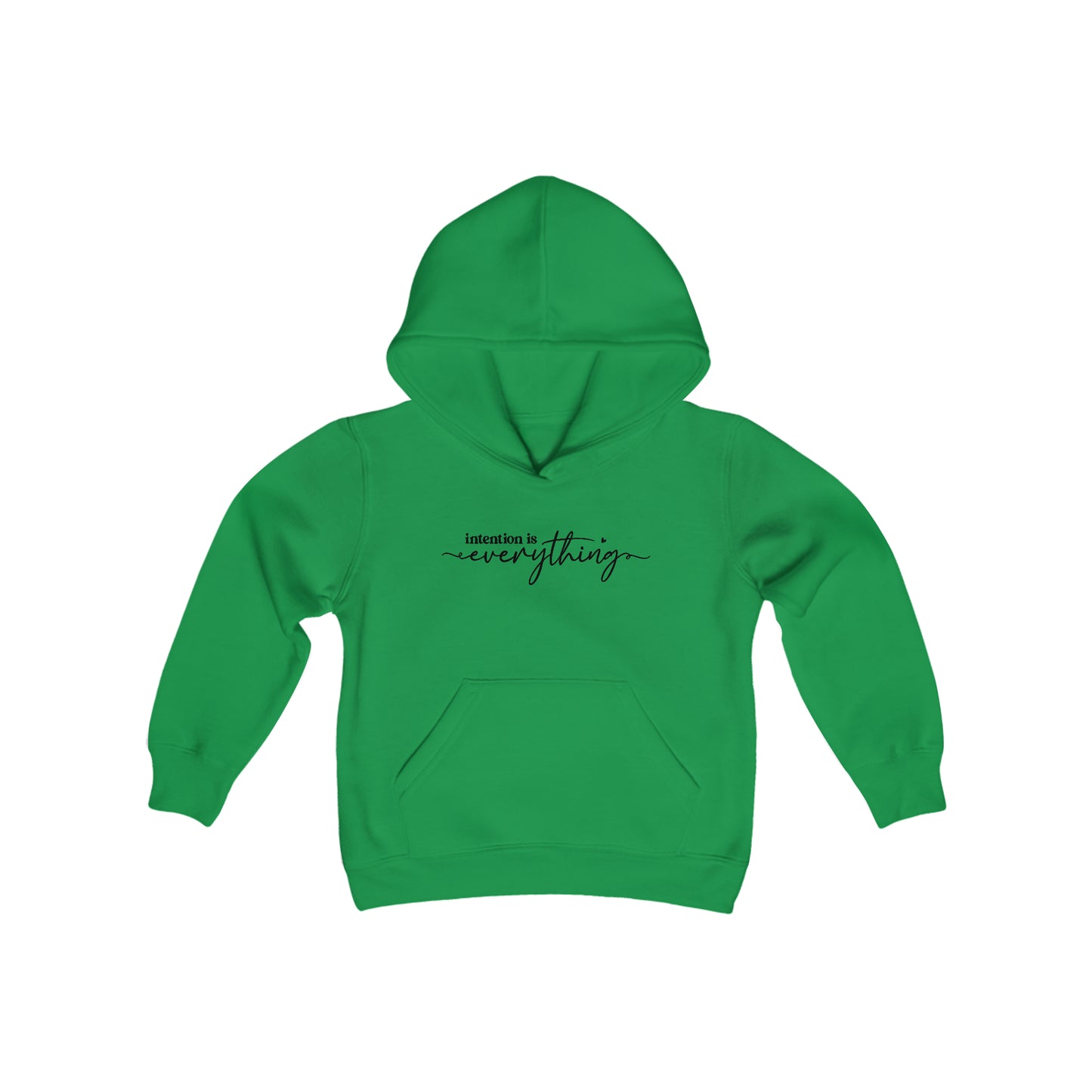Intention is Everything - Believe in Yourself - Self Love - Self Acceptance - Inspire - Youth Heavy Blend Hooded Sweatshirt