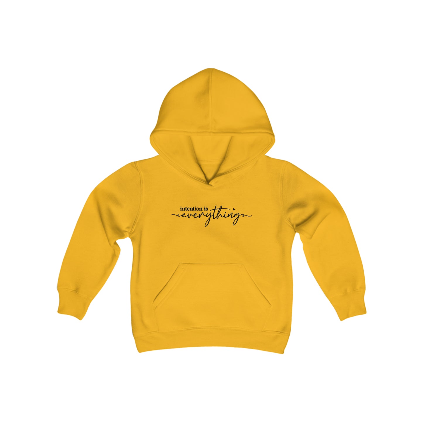 Intention is Everything - Believe in Yourself - Self Love - Self Acceptance - Inspire - Youth Heavy Blend Hooded Sweatshirt