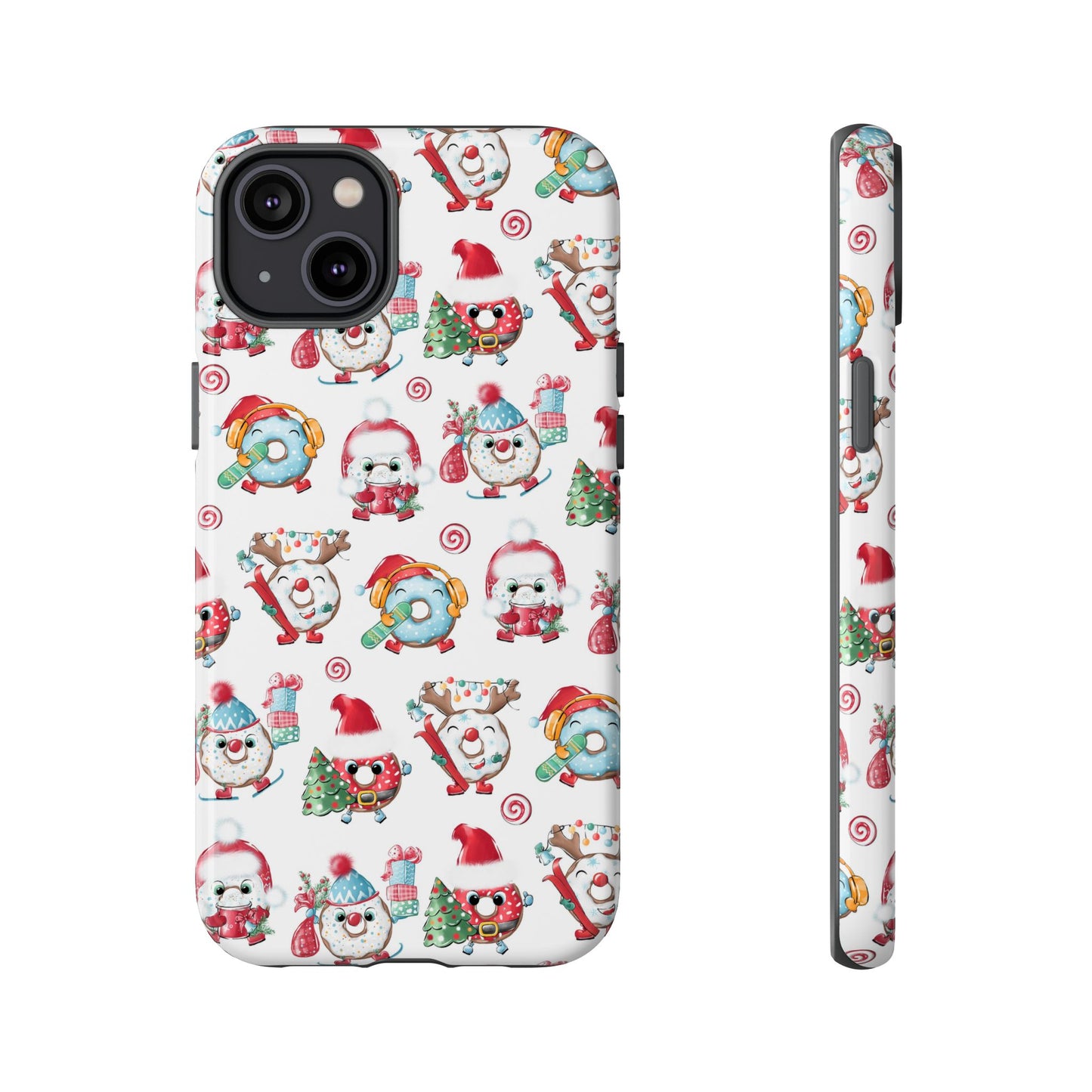 iPhone 14, 1Phone 14 Pro, iPhone 14 Plus, iPhone 14 Pro Max - Christmas Doughnuts - Tough Phone Cases