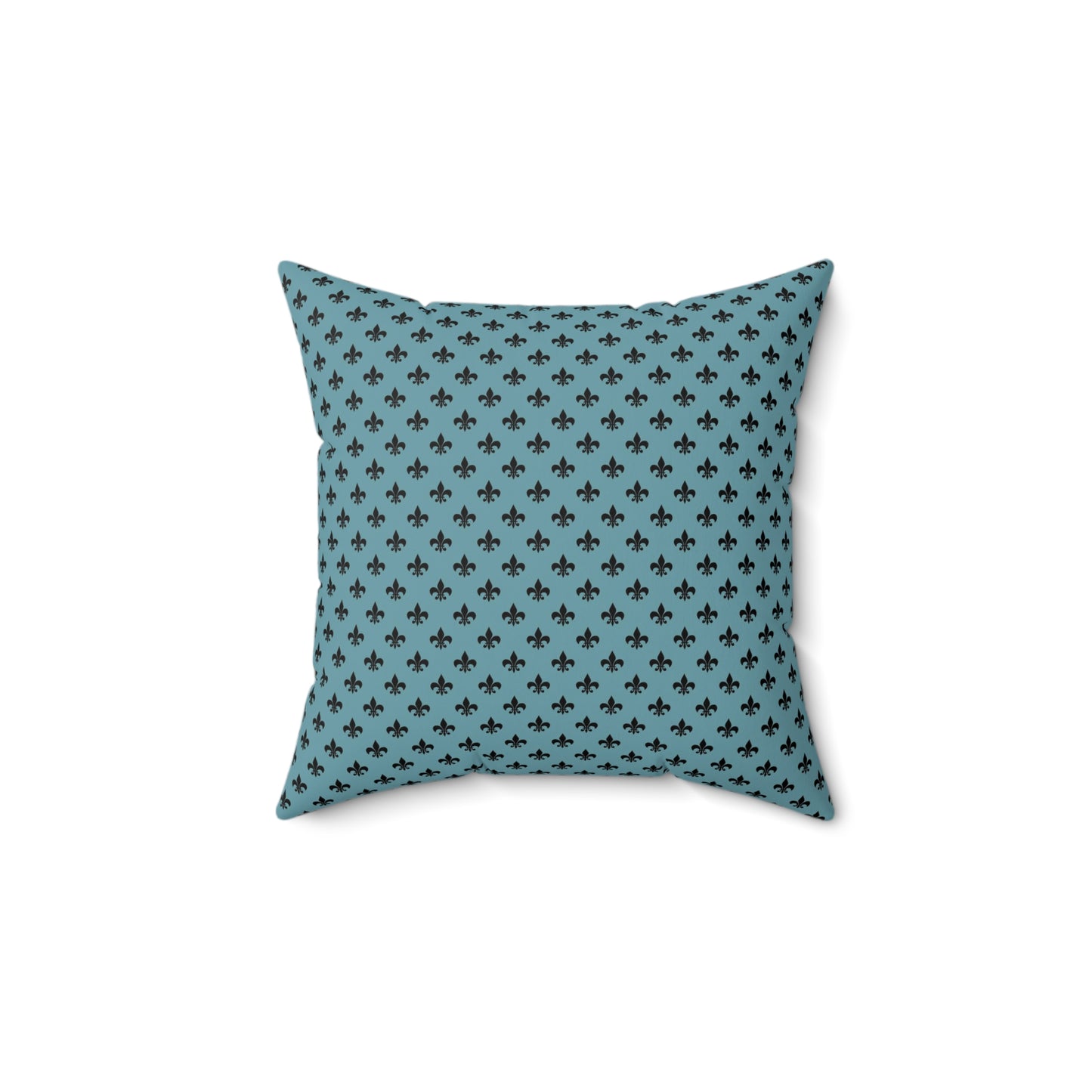 Teal Paris Pattern 16 - Faux Suede Square Pillow