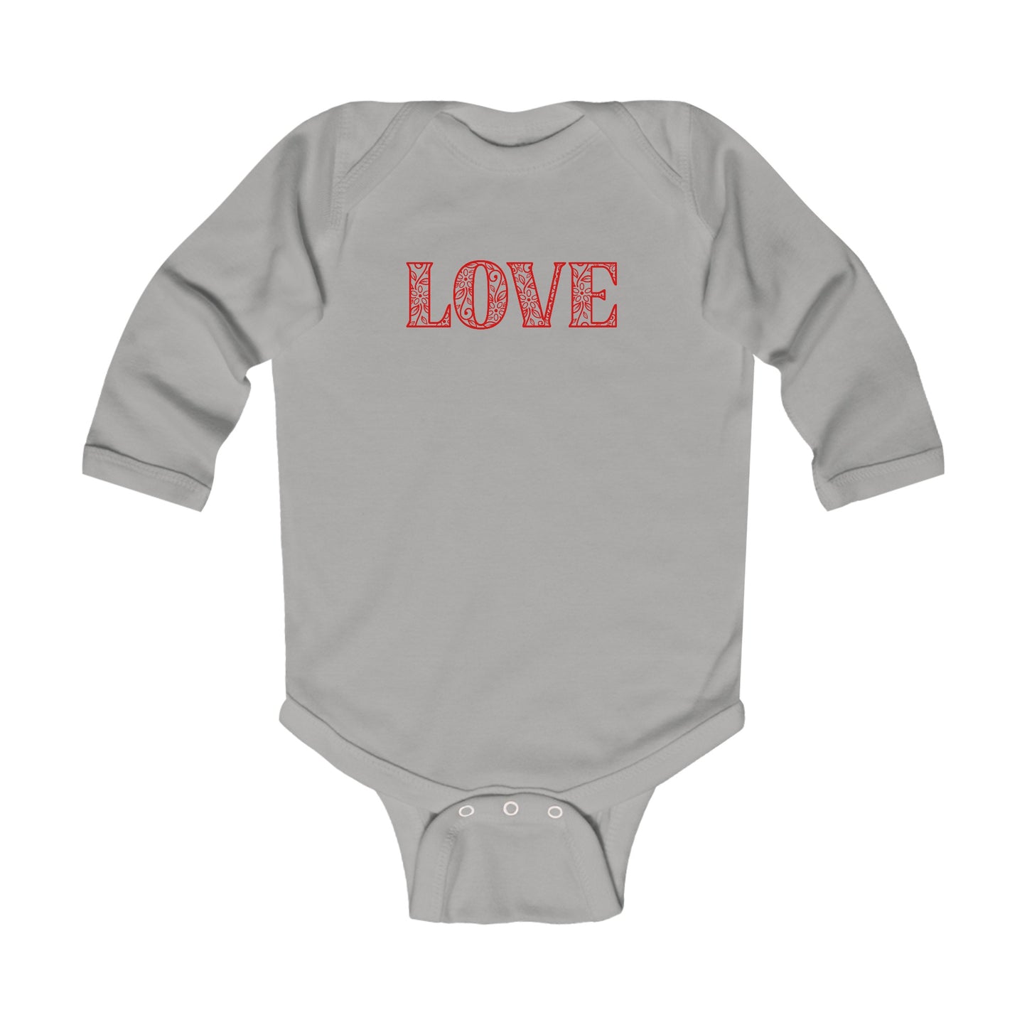 LOVE - Garden Stencil - Infant Long Sleeve Bodysuit