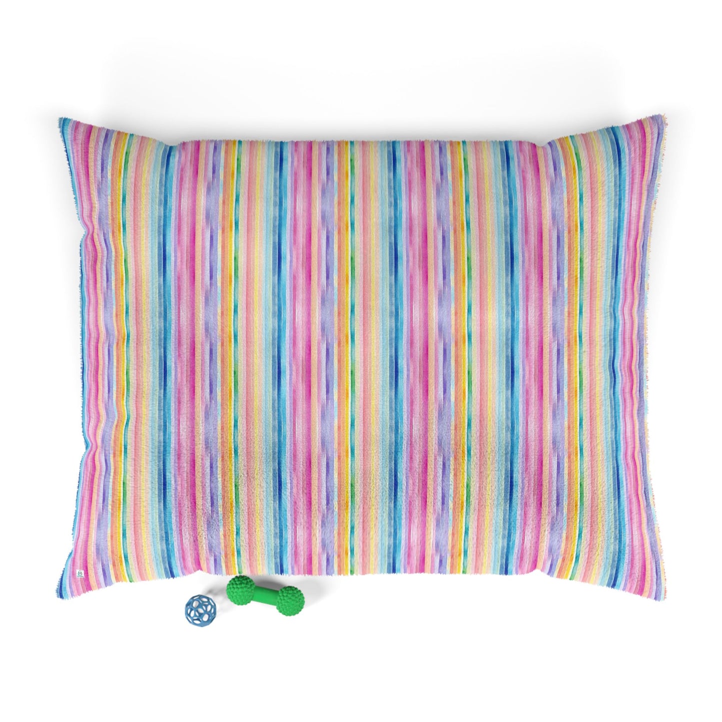 Vibrant Striped Pet Bed - Colorful & Cozy for Your Furry Friend