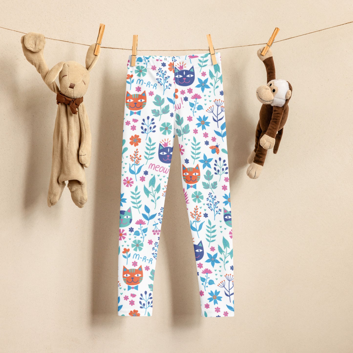 Cats and Flowers - Kid's Leggings