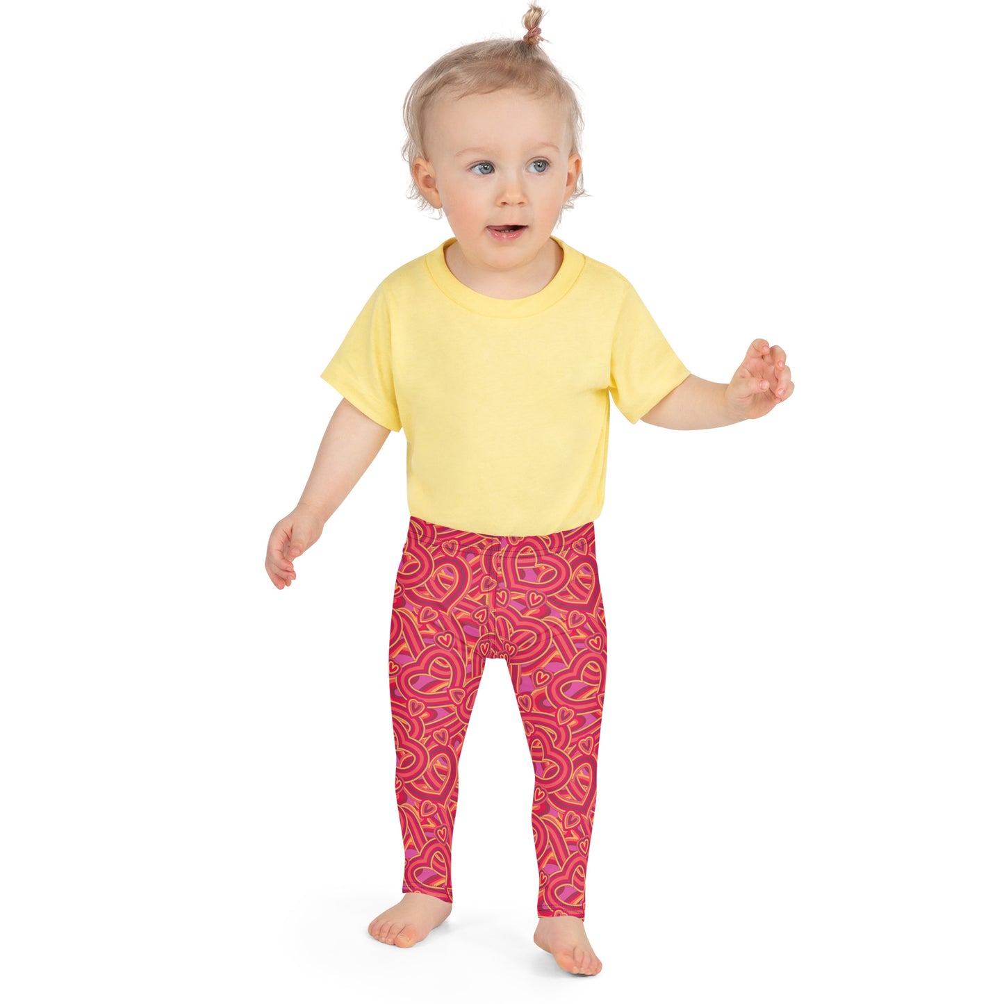 Red Interlocking Hearts - Kid's Leggings