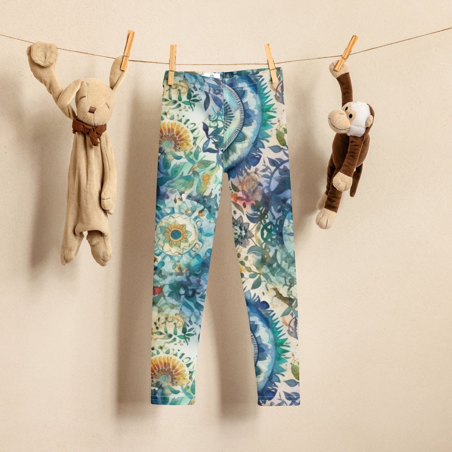 Watercolor Mandala 7 - Kid's Leggings