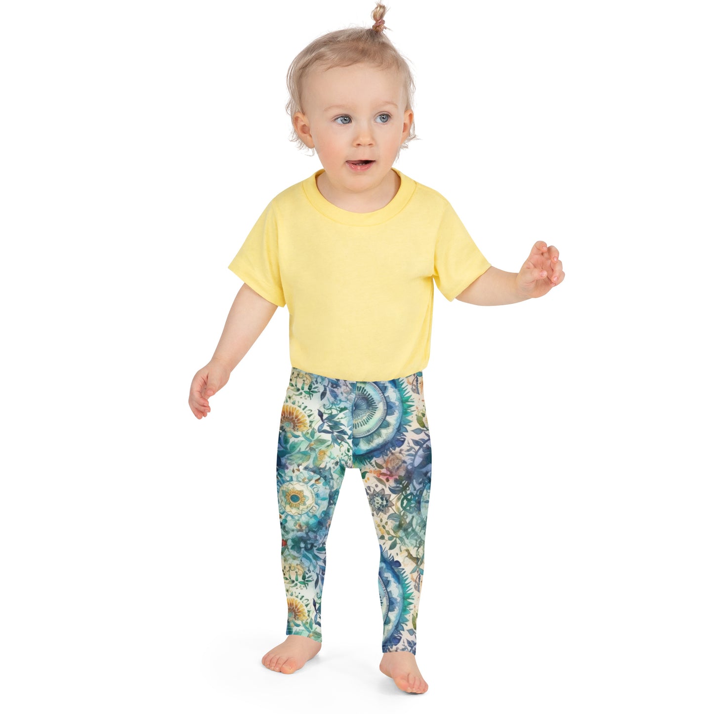 Watercolor Mandala 7 - Kid's Leggings