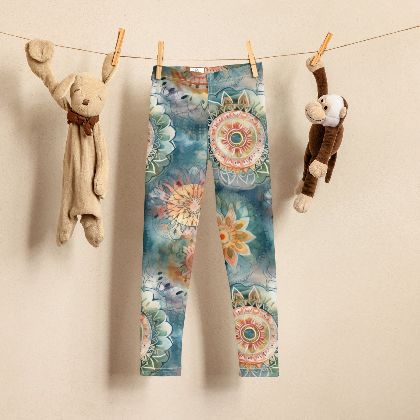 Watercolor Mandala 6 - Kid's Leggings