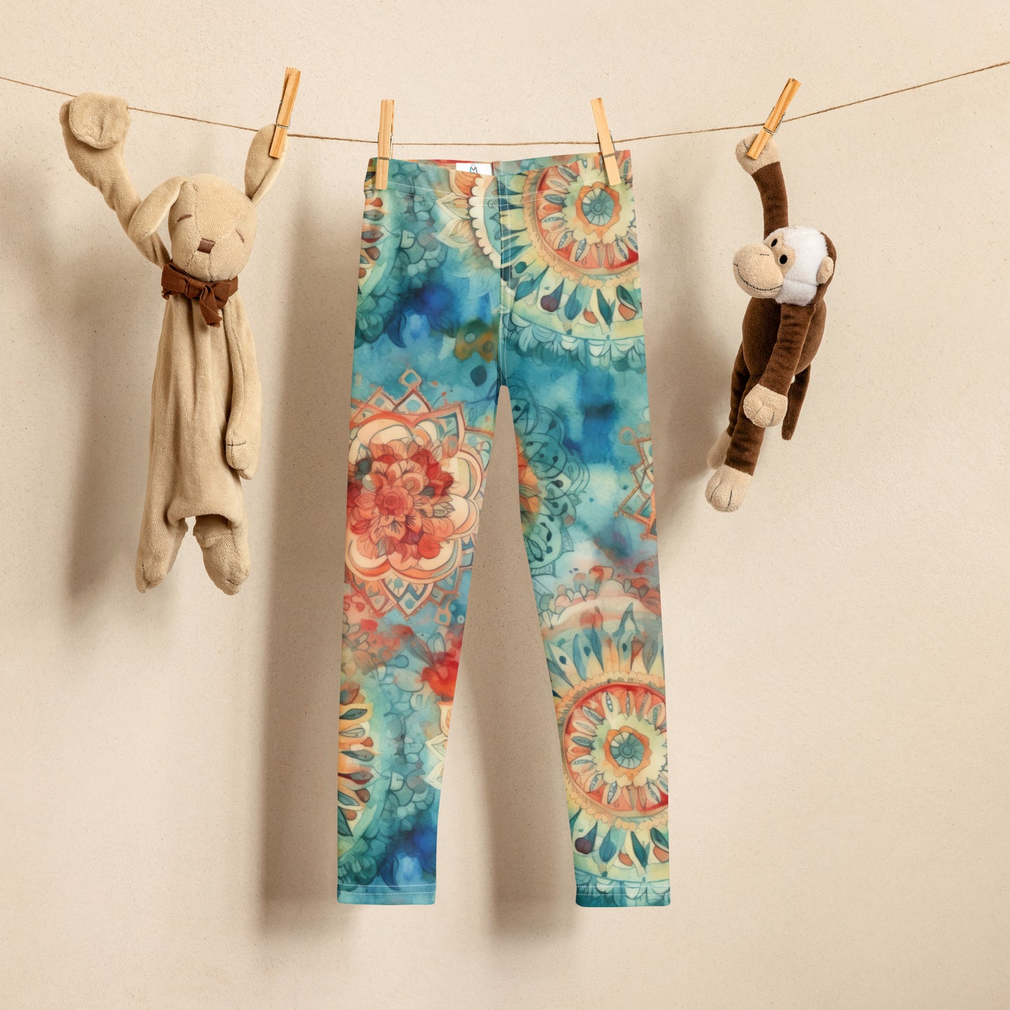 Watercolor Mandala 5 - Kid's Leggings