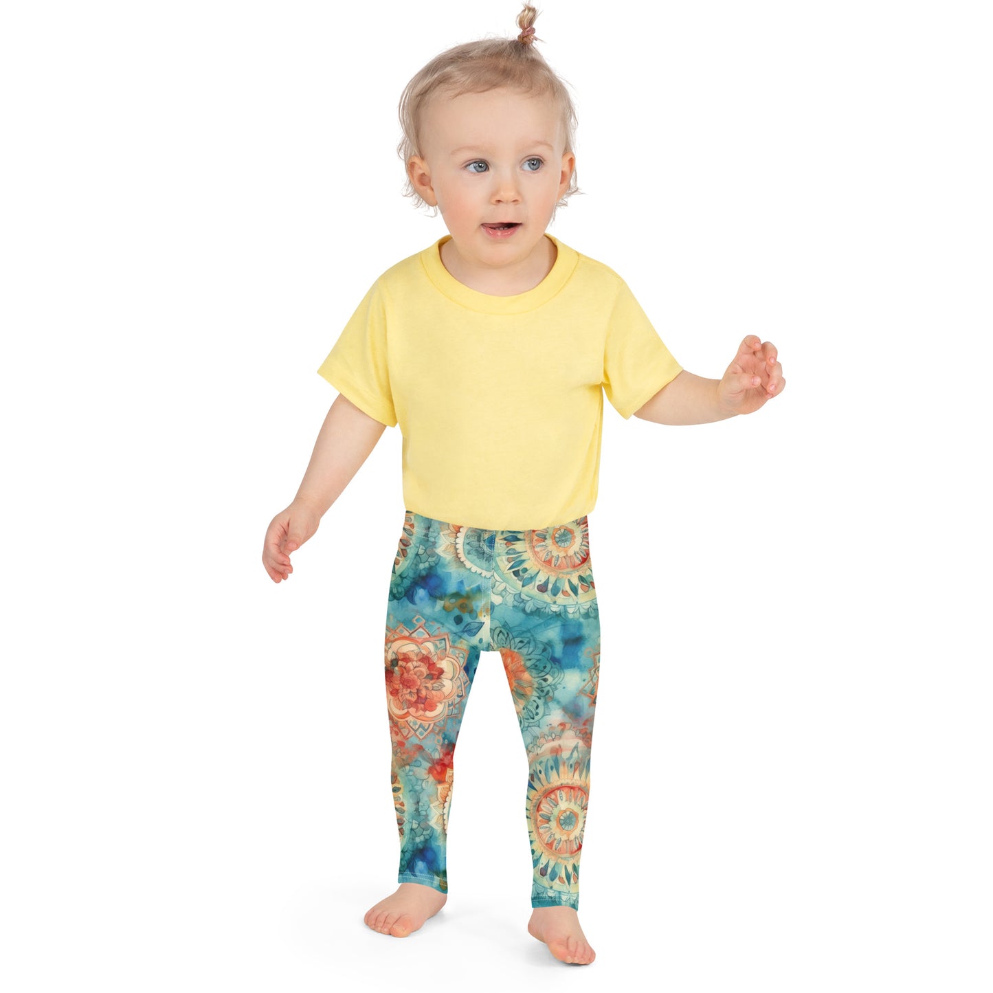 Watercolor Mandala 5 - Kid's Leggings