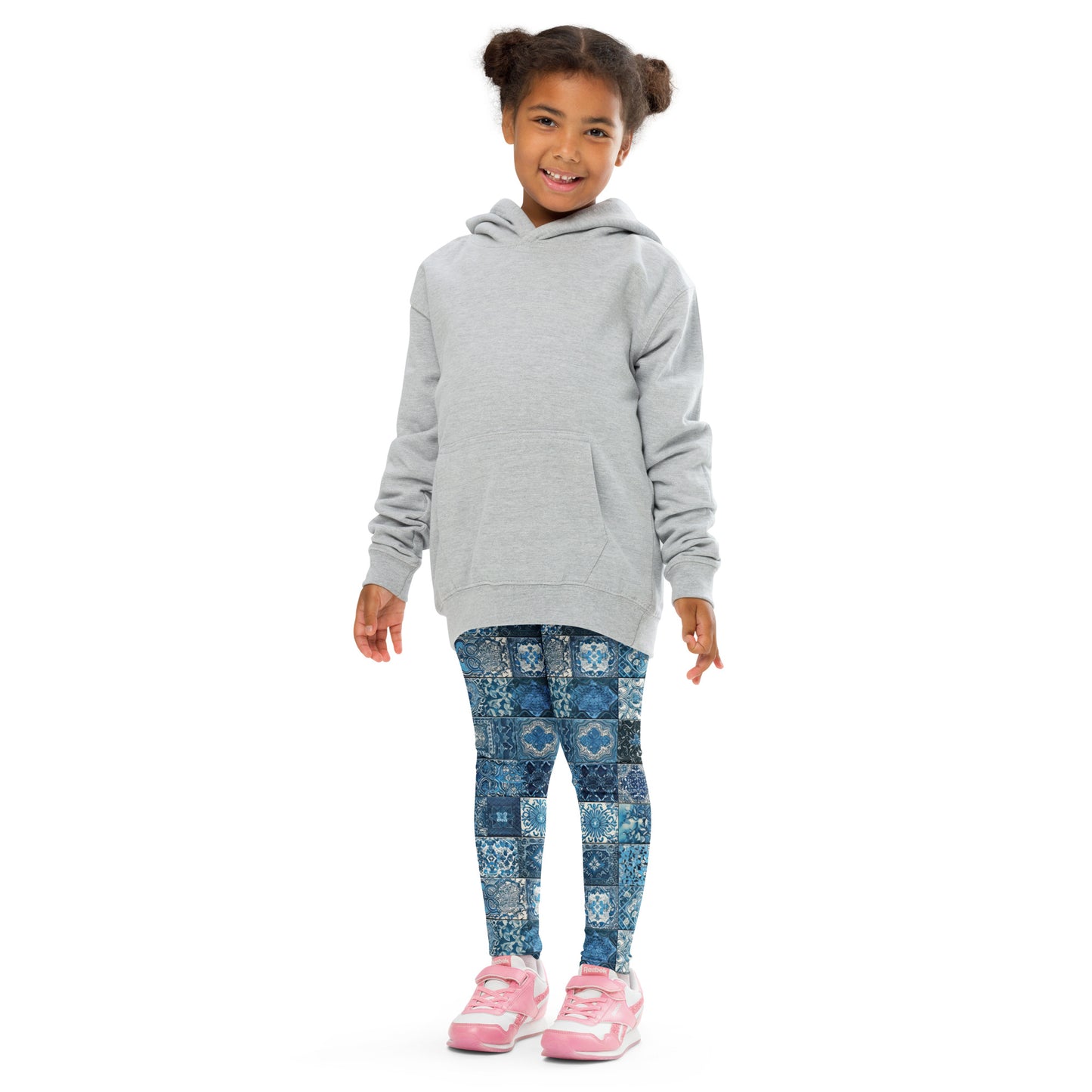 Blue Patchwork - Kid's Leggings