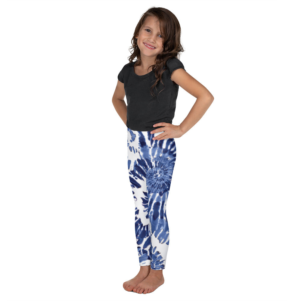 Dark Blue Tie Dye - Kid's Leggings