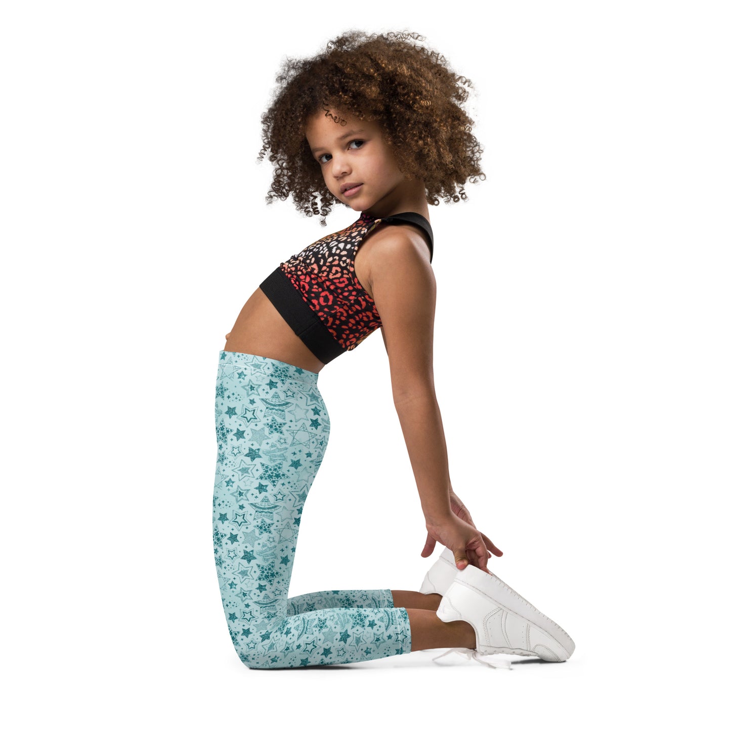 Teal Stars 73 - Kid's Leggings