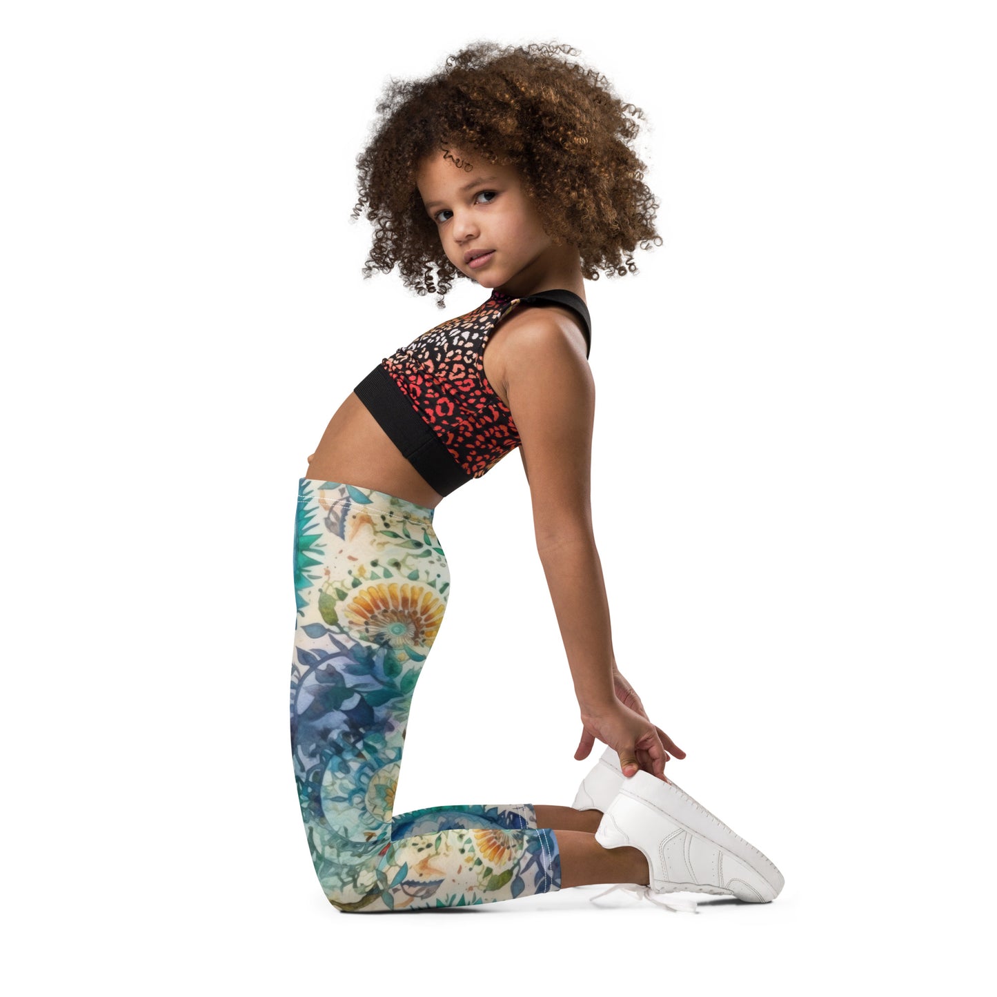 Watercolor Mandala 7 - Kid's Leggings