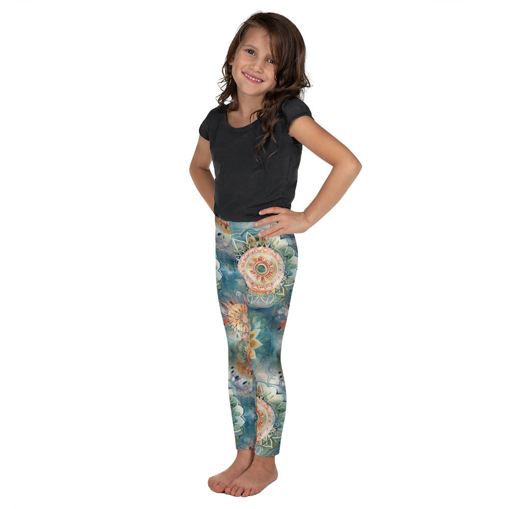 Watercolor Mandala 6 - Kid's Leggings