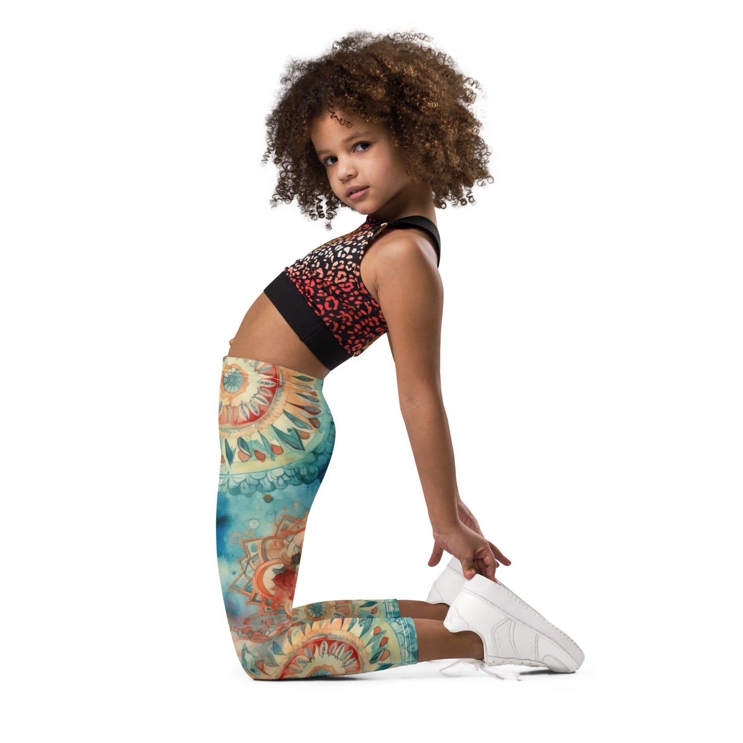 Watercolor Mandala 5 - Kid's Leggings