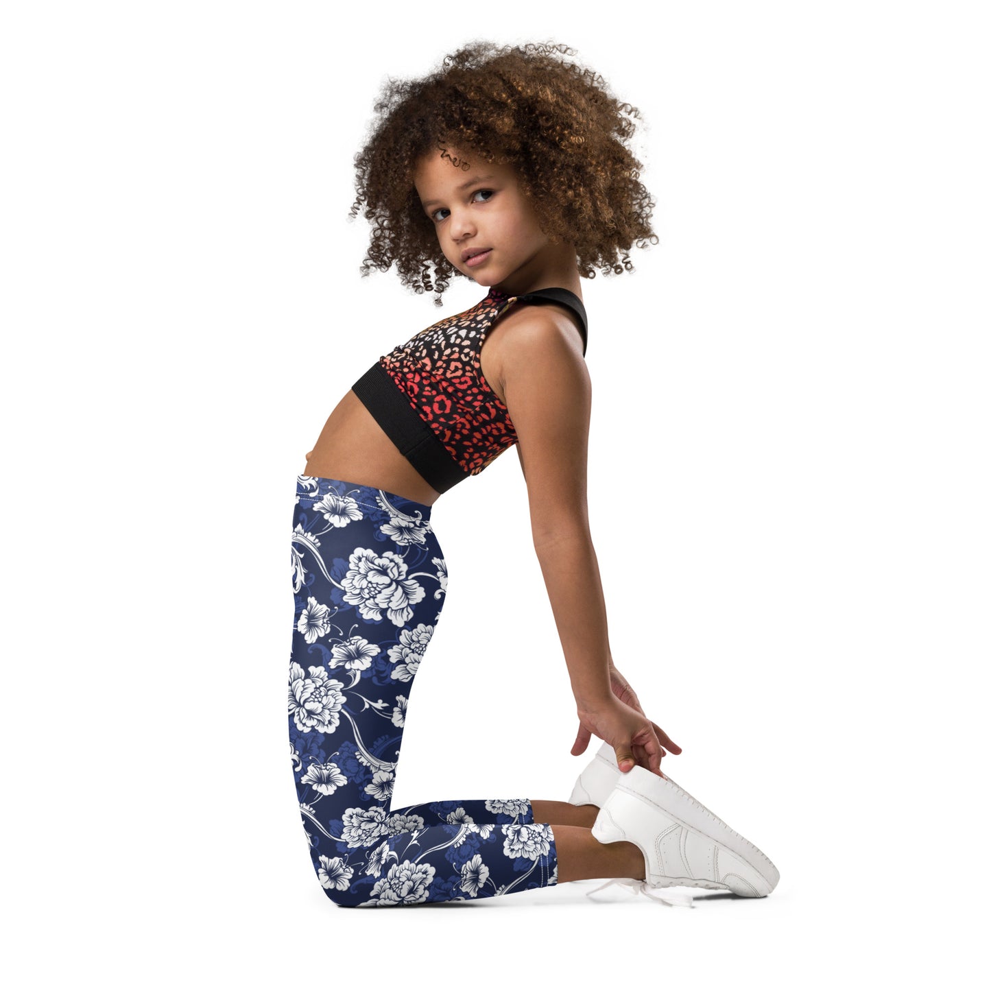 Blue and White Baroque - Kid's Leggings