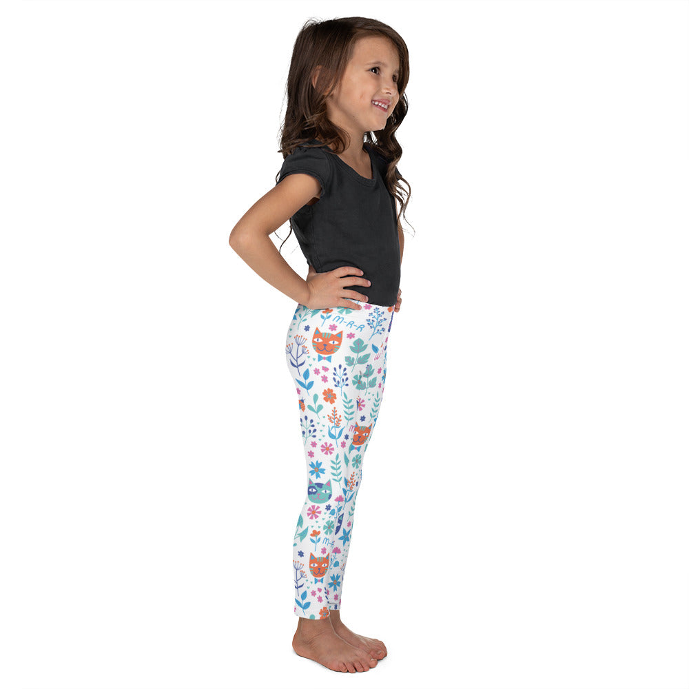 Cats and Flowers - Kid's Leggings