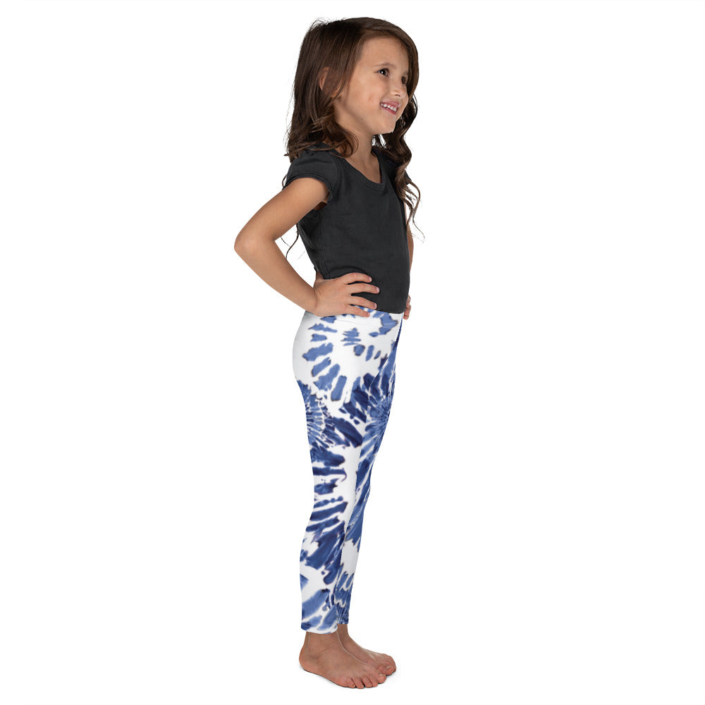 Dark Blue Tie Dye - Kid's Leggings
