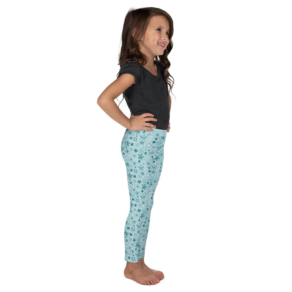 Teal Stars 73 - Kid's Leggings