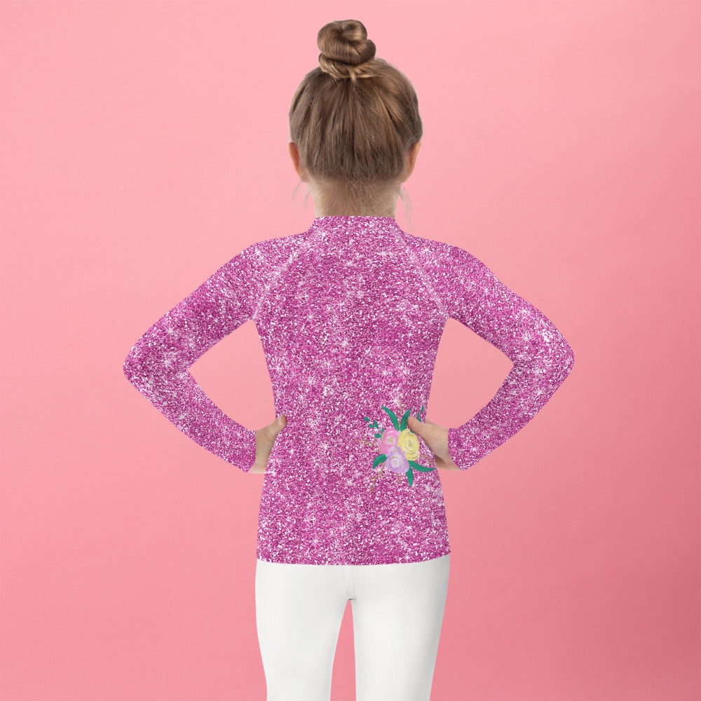 Cute Dragon - Pink - Kids Rash Guard