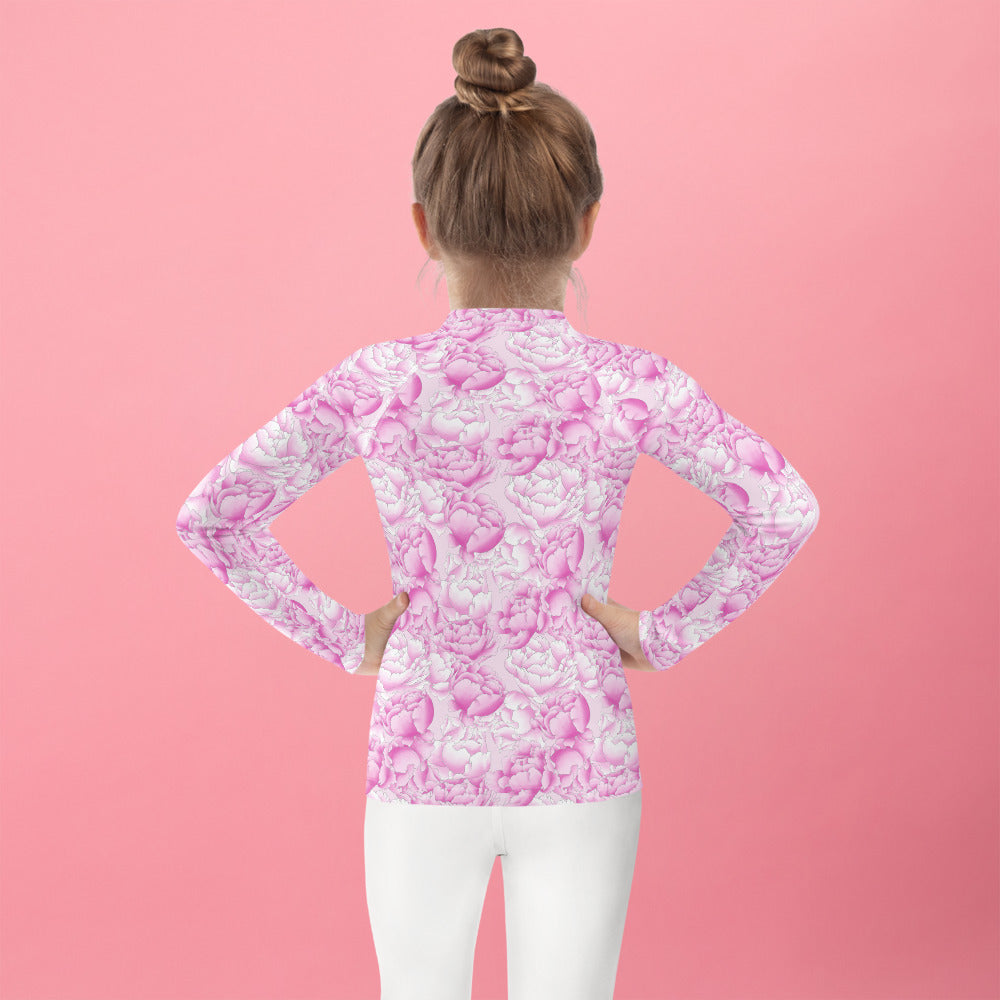 Pretty Pink Roses - Kids Rash Guard