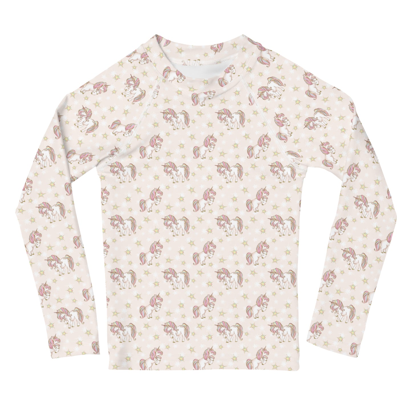 Pink Unicorn Pattern - Kids Rash Guard
