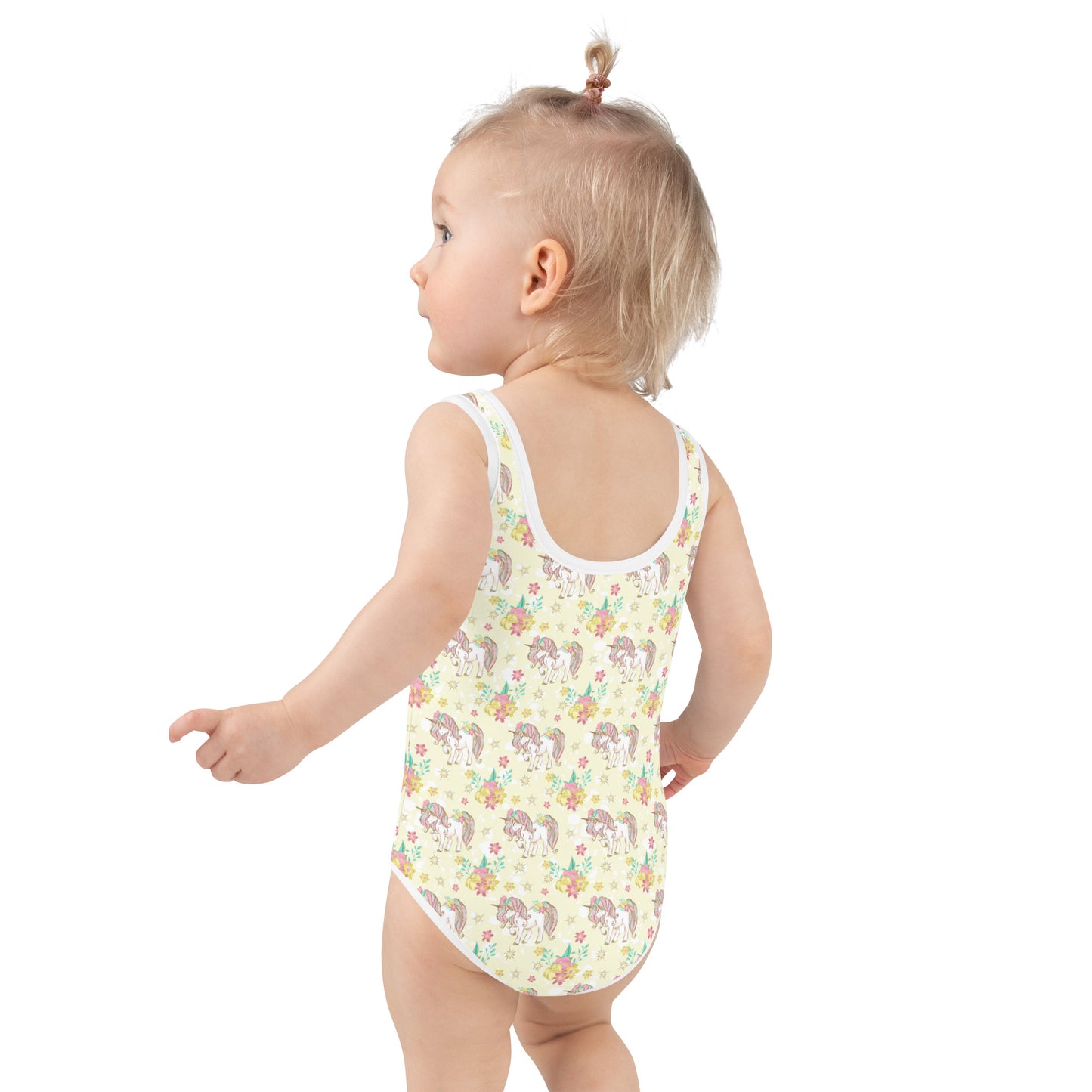 Yellow Unicorn Pattern - Kids Swimsuit