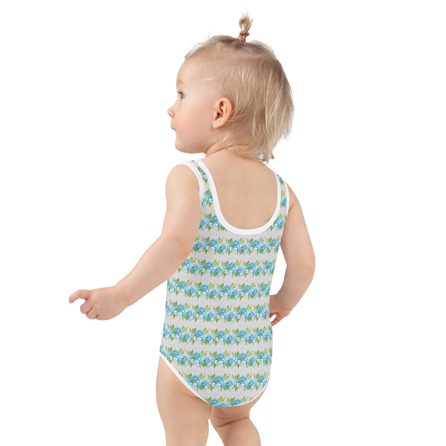 Rows of Blue Flowers - Kids Swimsuit