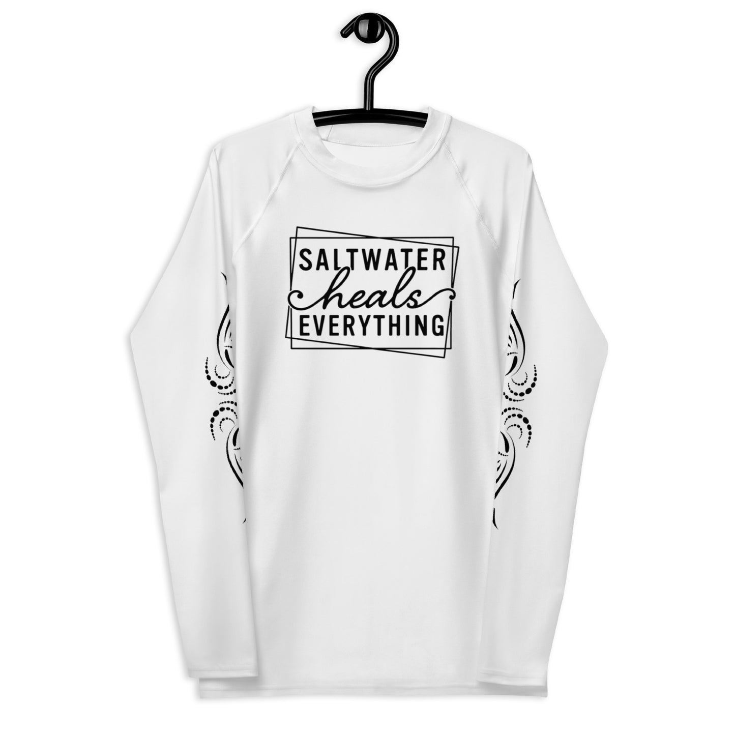 Saltwater Heals Everything - White - Men's Rash Guard