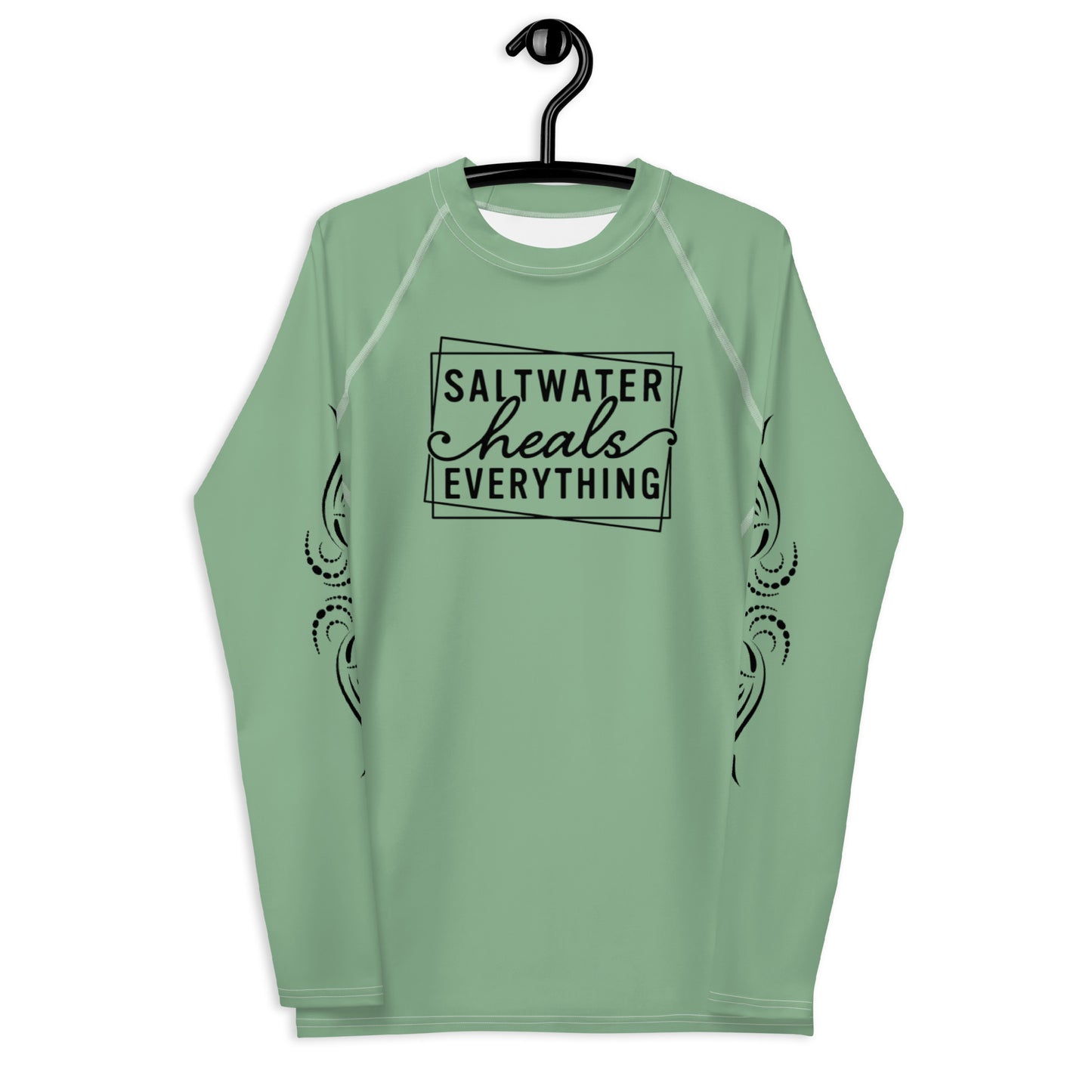 Saltwater Heals Everything - Green - Men's Rash Guard