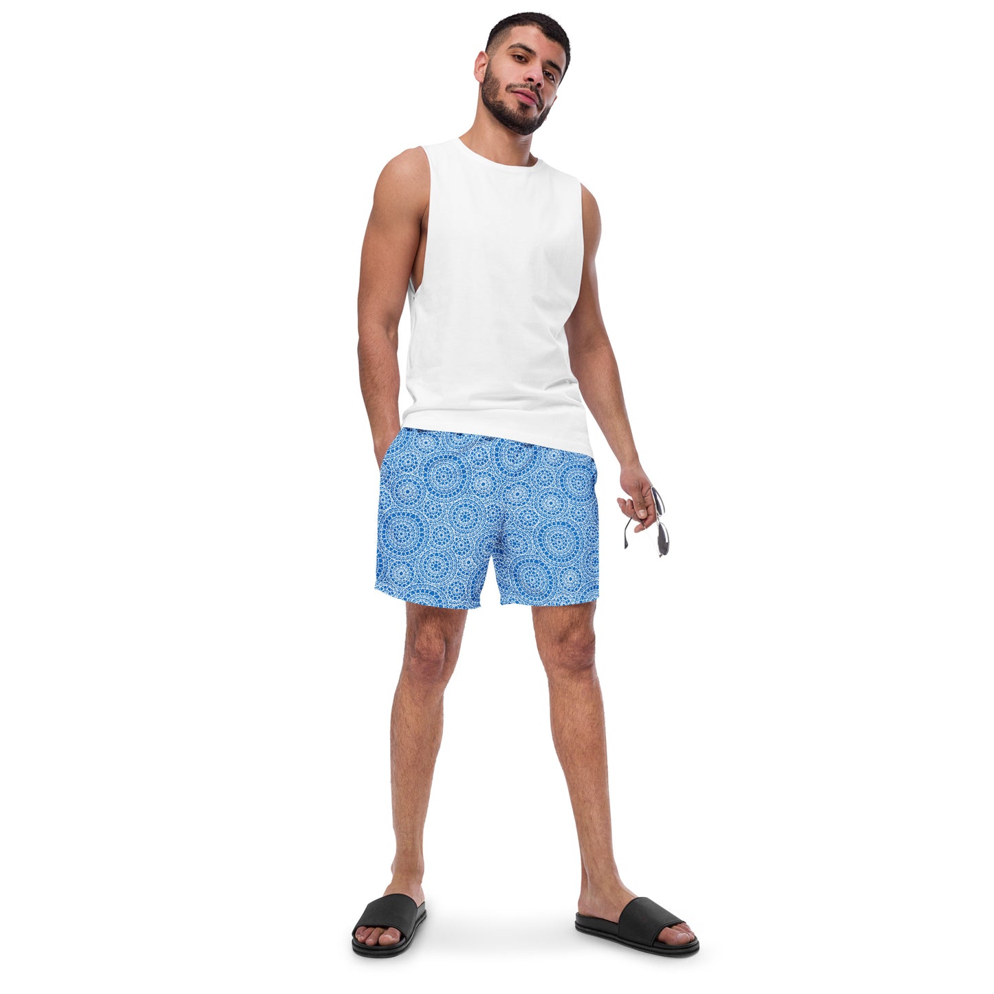 Blue Circles - Swim Trunks