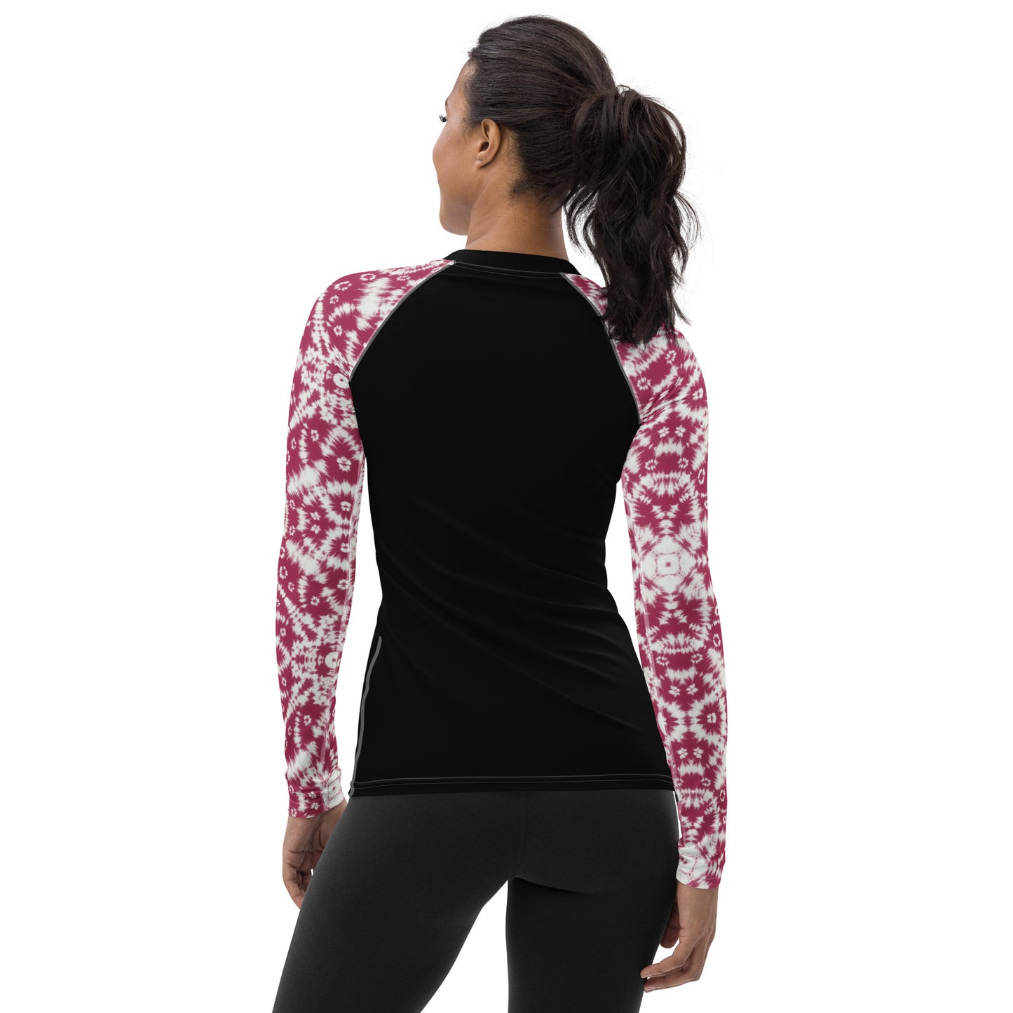 Batik - Red Sleeves and Black Body - Women's Rash Guard