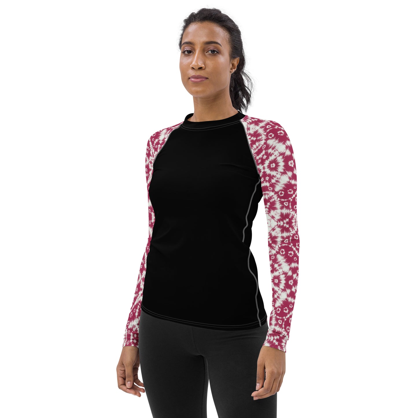 Batik - Red Sleeves and Black Body - Women's Rash Guard
