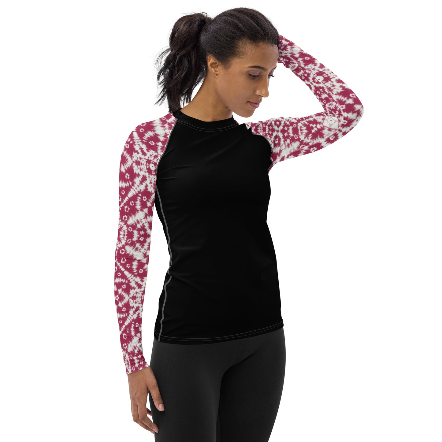 Batik - Red Sleeves and Black Body - Women's Rash Guard
