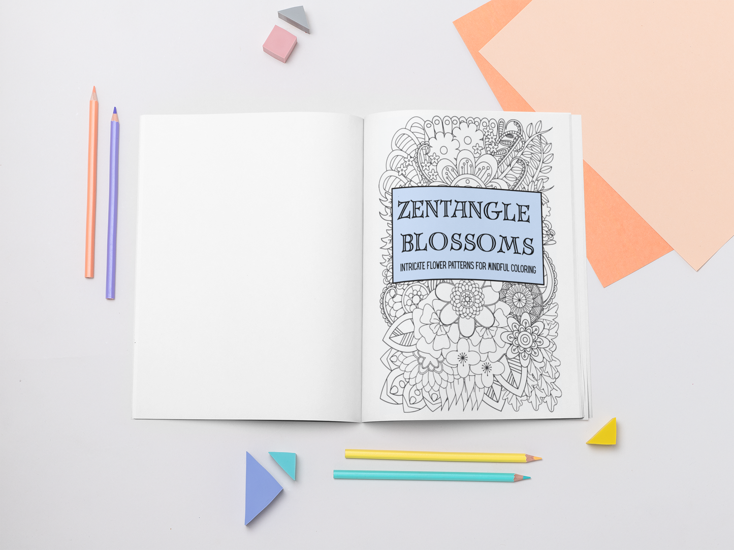 Zentangle Blossoms - Intricate Flower Patterns for Mindful Coloring - Paperback