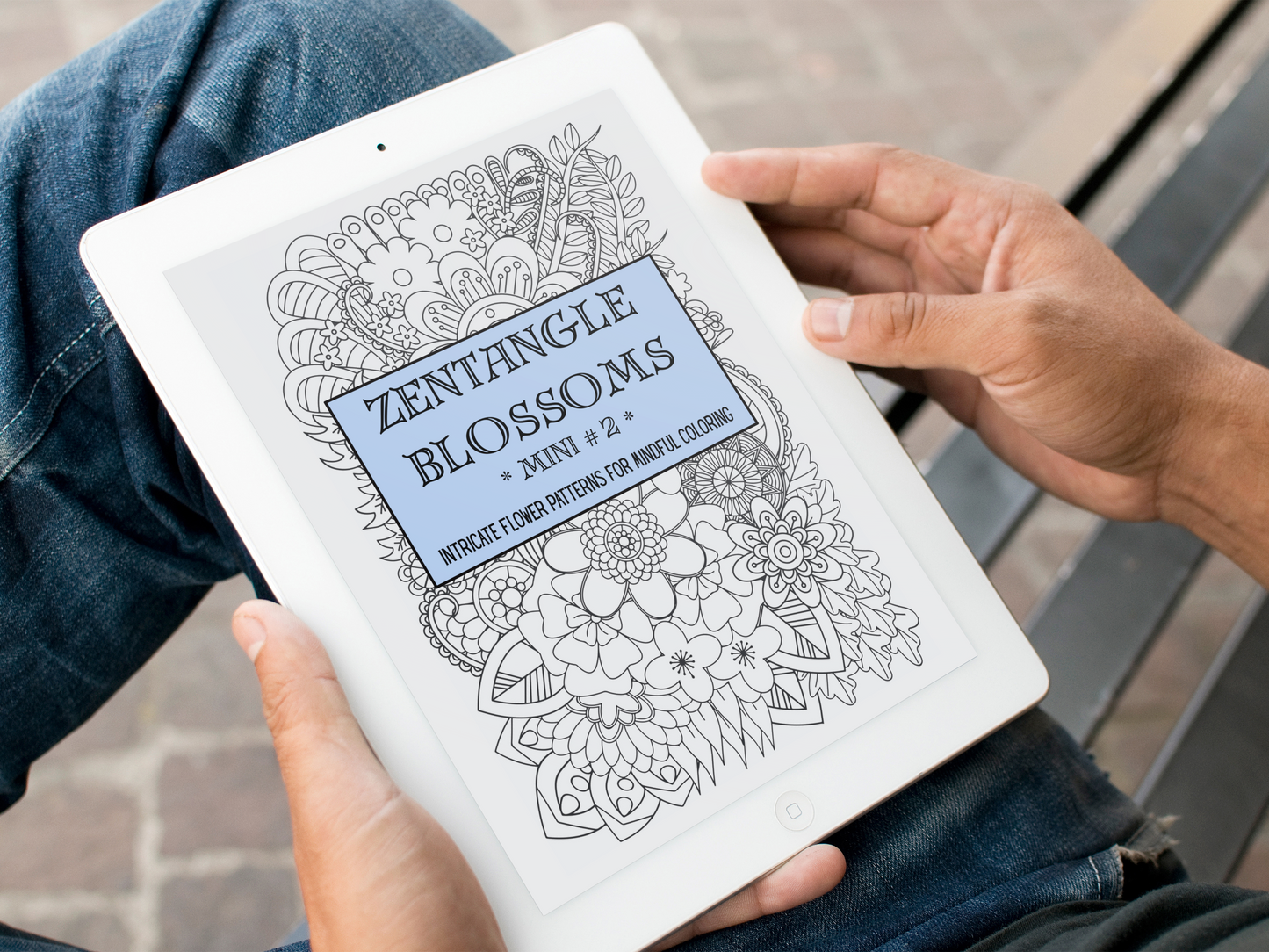 Zentangle Blossoms - Mini 2 - Intricate Flower Patterns for Mindful Coloring - Digital Download