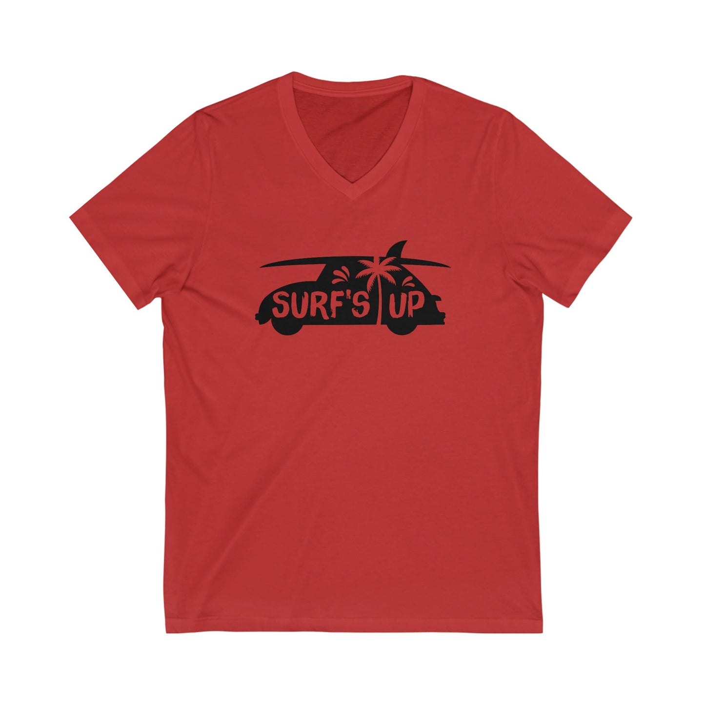 Unisex Jersey Short Sleeve V-Neck Tee - Surf's Up