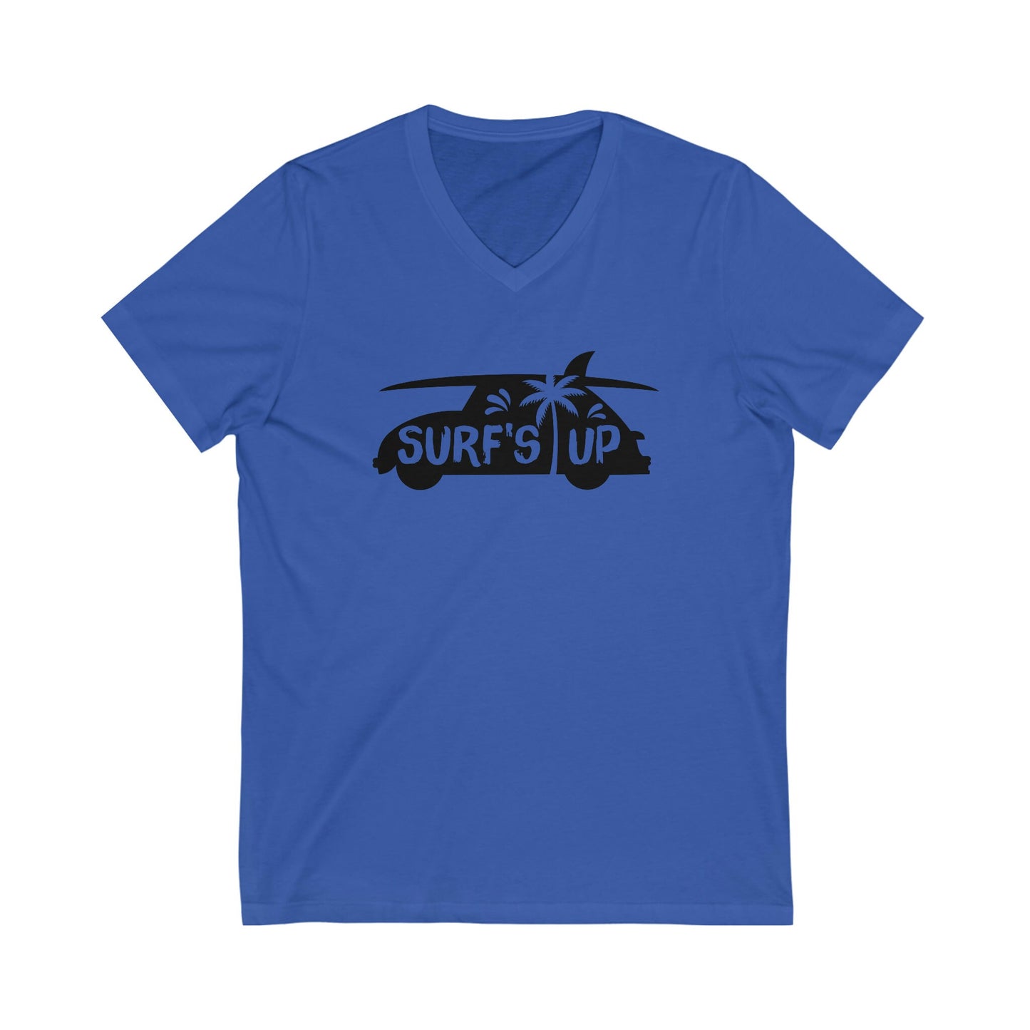 Unisex Jersey Short Sleeve V-Neck Tee - Surf's Up