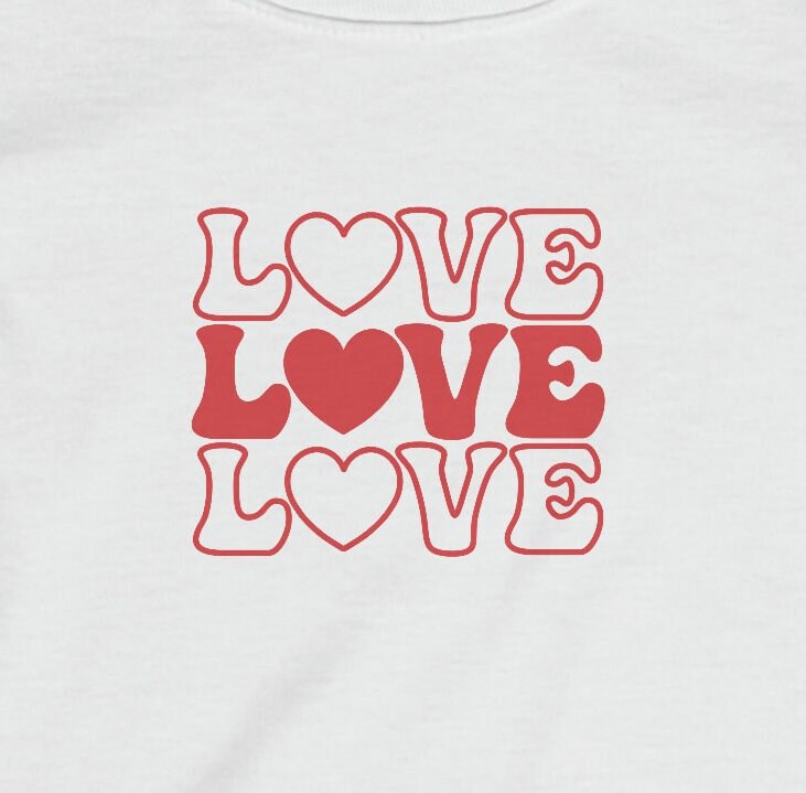 LOVE, LOVE, LOVE - Infant Fine Jersey Tee