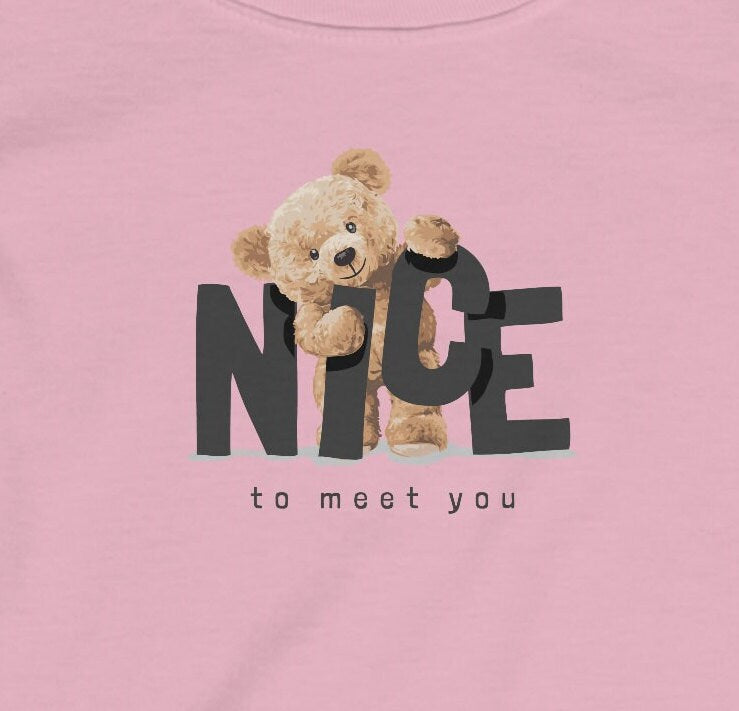 Nice to Meet You Bear - Infant Fine Jersey Tee