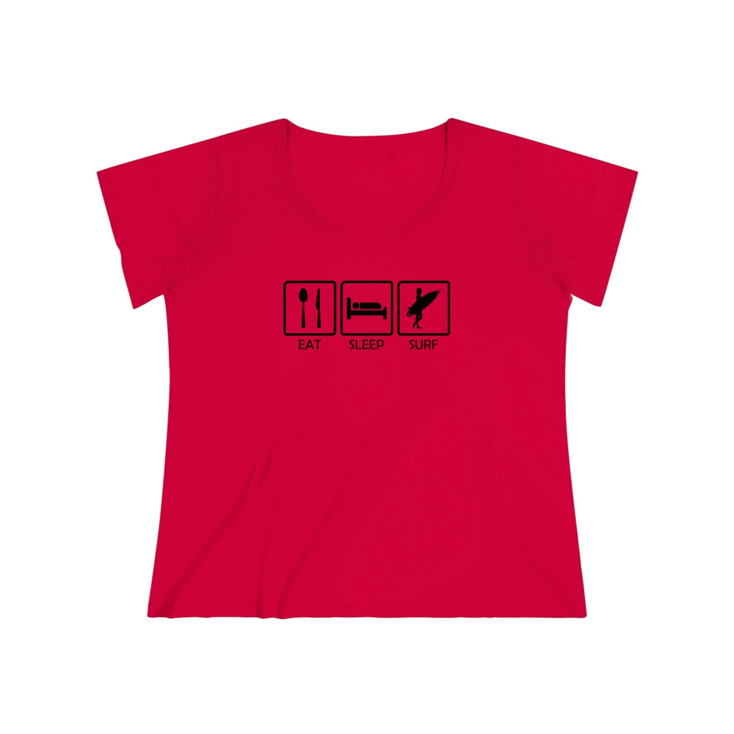 Eat, Sleep, Surf - Women's Curvy Tee
