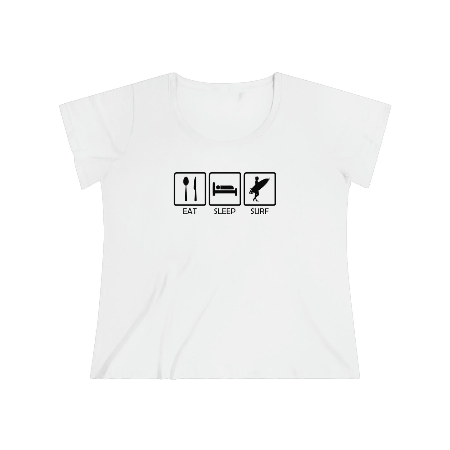 Eat, Sleep, Surf - Women's Curvy Tee