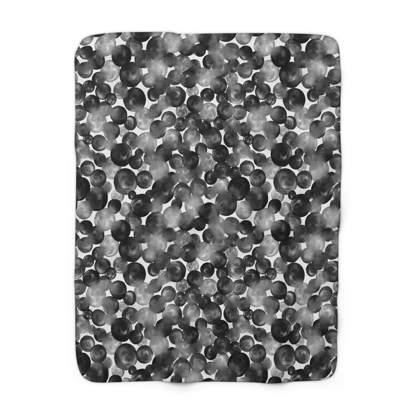 Black Watercolor 9 - Sherpa Fleece Blanket