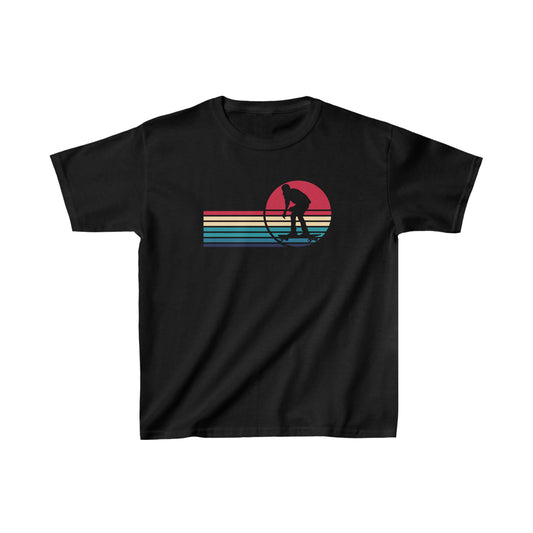 Skateboarder Silhouette - Retro - Kids Heavy Cotton Tee