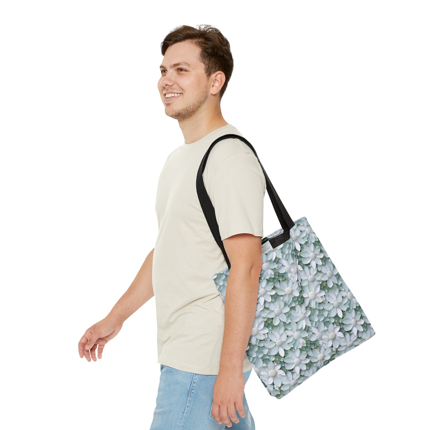 Beautiful and Unique - White Lotus Mosaic 11 - Useful, Multipurpose Bag -Tote Bag (AOP)