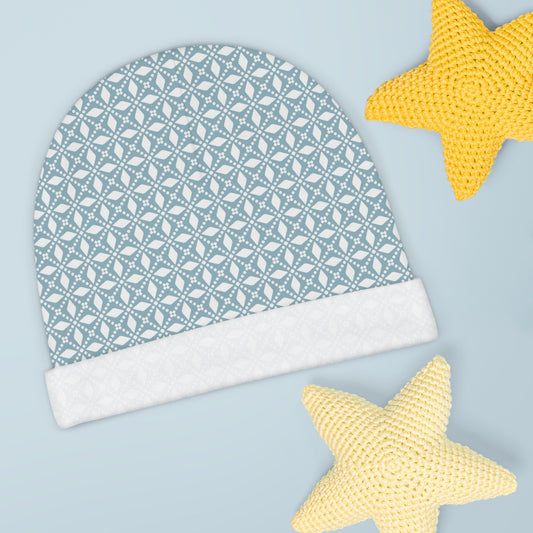 Blue with White Diamonds - Super Cute - Baby Beanie